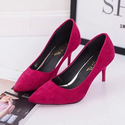 Shuangxi.jsd 2017 Summer Shoes Woman High Heels Brand Fashion Suede Fine With Variety Of High-heeled 5cm Women Shoes 34-42