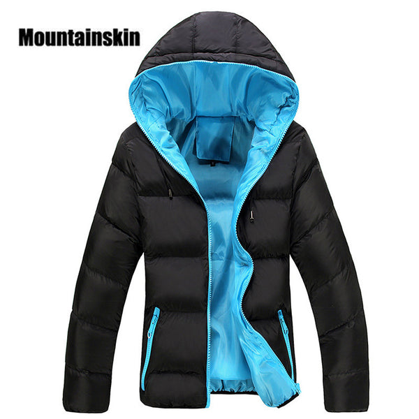 Mountainskin 5XL Men Winter Casual New Hooded Thick Padded Jacket Zipper Slim Men And Women Coats Men Parka Outwear Warm EDA020