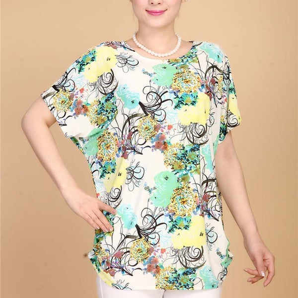 Summer style 2017 women casual blouses flor womens clothing plus size short sleeve floral blusas shirt women blouse shirts tops