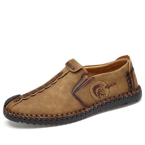 2017 New Comfortable Casual Shoes Loafers Men Shoes Quality Split Leather Shoes Men Flats Hot Sale Moccasins Shoes