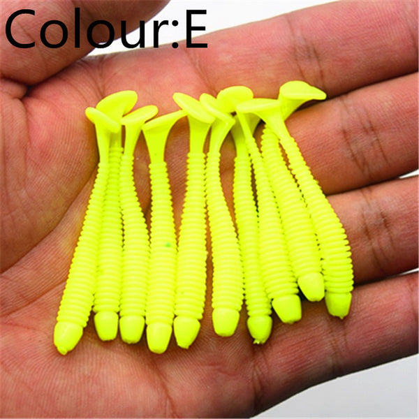 10Pcs/lot Wobbler Jigging 5cm 0.7g Fishing Lure Soft Worm Shrimp Jerkbait Fish Ocean Rock lure bass soft fish smell soft baits