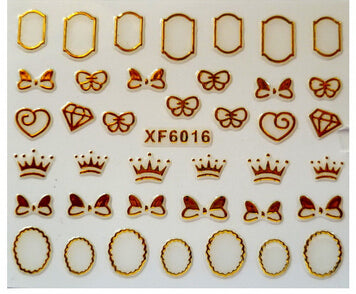 New nail sthicker 3D gold foil short bride patch green Japan applique Nail Polish stickers wholesale