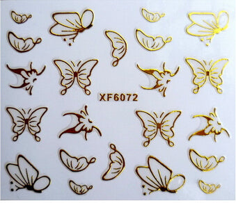 New nail sthicker 3D gold foil short bride patch green Japan applique Nail Polish stickers wholesale