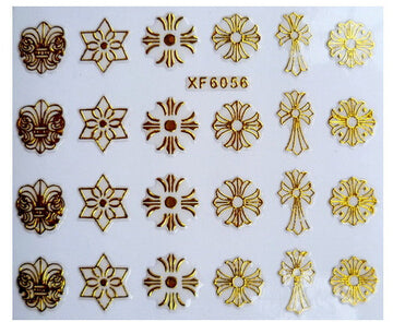 New nail sthicker 3D gold foil short bride patch green Japan applique Nail Polish stickers wholesale