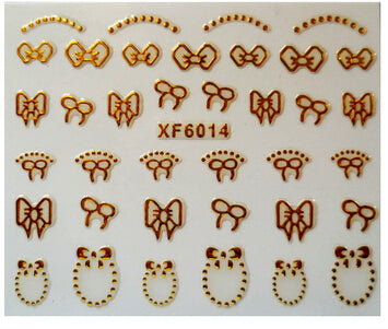 New nail sthicker 3D gold foil short bride patch green Japan applique Nail Polish stickers wholesale