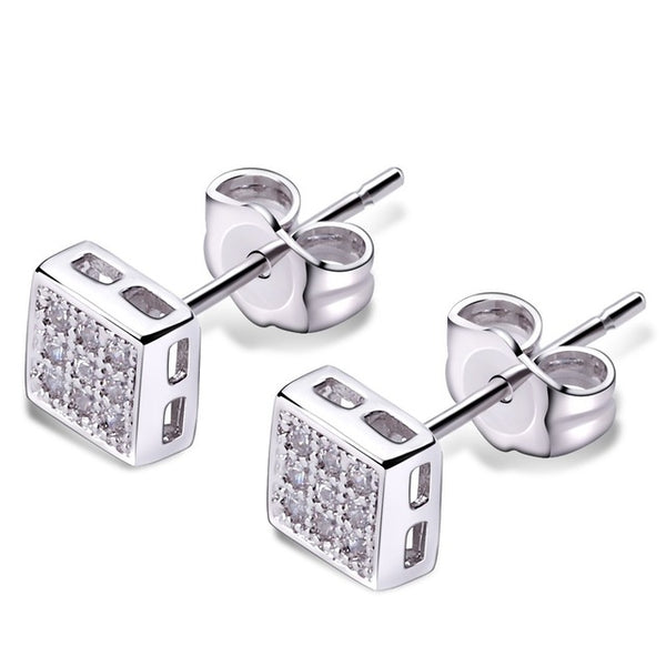 DreamCarnival 1989 Square Stud Earrings for Women Classic Luxury Sparkling Cubic Zircon Paved Setting Boucles d'oreilles brincos