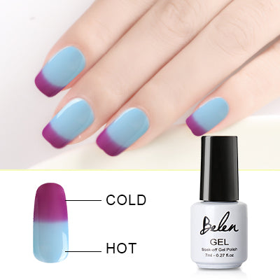 Belen 7ml Chameleon Temperature Change Color UV Gel Polish Varnishes Soak-off Gel Nail LED Lamp Gel Lak UV Nails  Verniz Lacquer