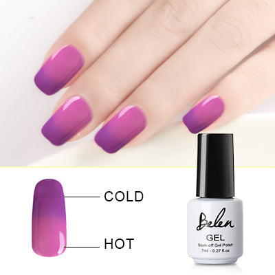 Belen 7ml Chameleon Temperature Change Color UV Gel Polish Varnishes Soak-off Gel Nail LED Lamp Gel Lak UV Nails  Verniz Lacquer