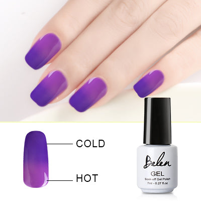 Belen 7ml Chameleon Temperature Change Color UV Gel Polish Varnishes Soak-off Gel Nail LED Lamp Gel Lak UV Nails  Verniz Lacquer