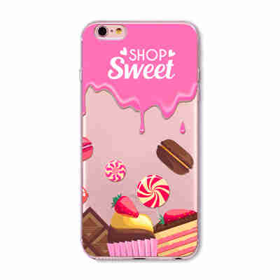 Case For Apple iPhone 6 6s Plus 6Plus  5 5S SE Soft Silicon TPU Transparent Fruit Grils Macaron Dessert Phone Capa Cases