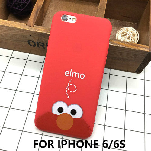 Fashion Cute Cartoon Cookie Elmo Soft TPU Slim Back Covers for IPhone 6 6s Funny Silicone Ultra Thin Phone Case Shell Coque