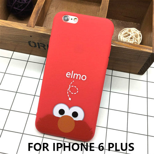 Fashion Cute Cartoon Cookie Elmo Soft TPU Slim Back Covers for IPhone 6 6s Funny Silicone Ultra Thin Phone Case Shell Coque