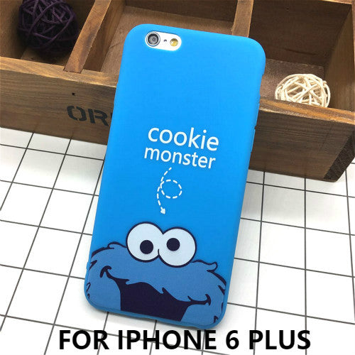 Fashion Cute Cartoon Cookie Elmo Soft TPU Slim Back Covers for IPhone 6 6s Funny Silicone Ultra Thin Phone Case Shell Coque