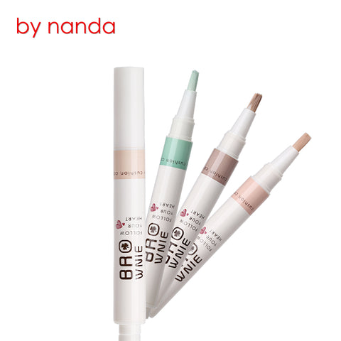 BYNANDA Face Liquid Concealer Pencil with Brush Contour Highlighter Camouflage Pen Concealing Blemish Makeup Flawless Foundation