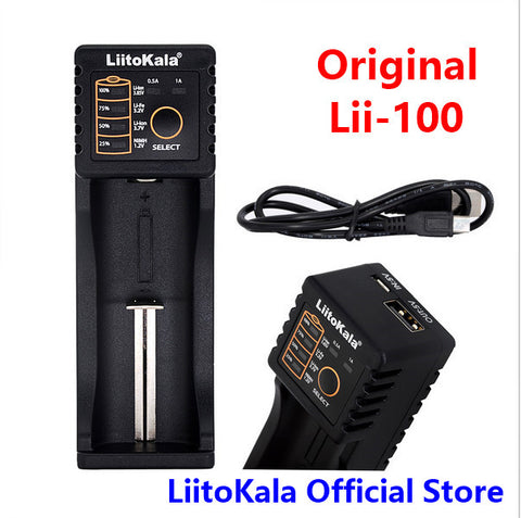 LiitoKala Lii-100 lii-202 18650 Battery Charger For 26650 16340 RCR123 14500  LiFePO4 1.2V Ni-MH Ni-Cd Rechareable Battery