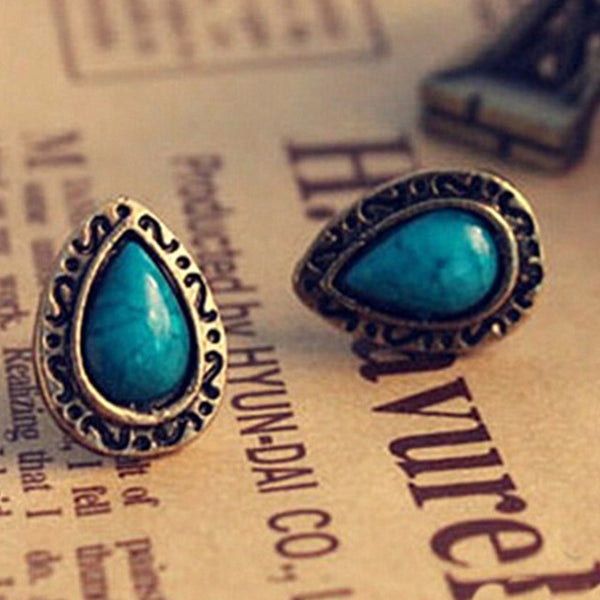 Bijoux Antique Dress Heart Wings Palace Stud Earrings Fashion Jewelry Cheap Brincos Earing  2017 pendientes mujer