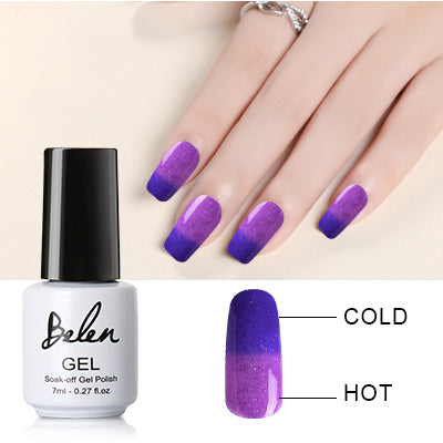 Belen 7ml Chameleon Temperature Change Color UV Gel Polish Varnishes Soak-off Gel Nail LED Lamp Gel Lak UV Nails Verniz Lacquer