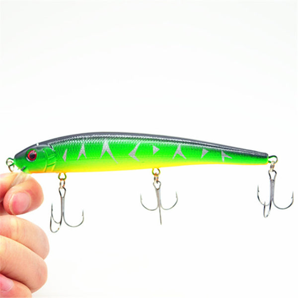 Hot sale 1Pcs 13cm 19.5g Minnow fishing Lure Fish Wobbler Tackle Crankbait Artificial Japan Hard Bait Swim bait 1# Hook NE-203