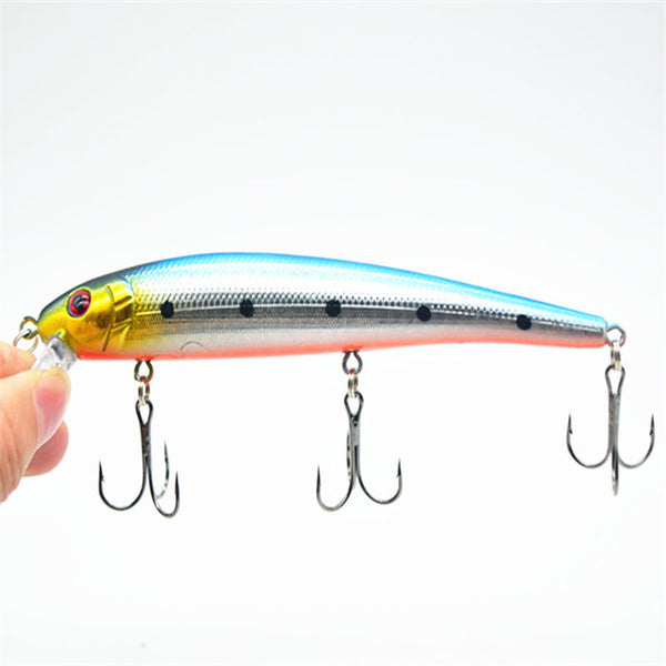 Hot sale 1Pcs 13cm 19.5g Minnow fishing Lure Fish Wobbler Tackle Crankbait Artificial Japan Hard Bait Swim bait 1# Hook NE-203