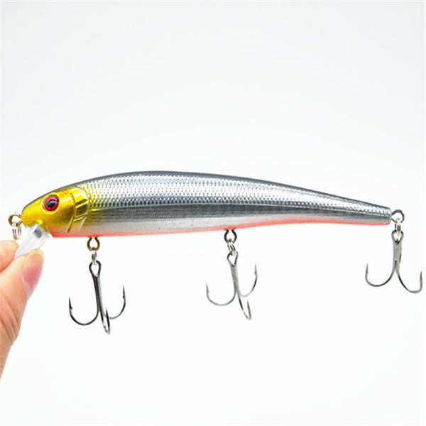 Hot sale 1Pcs 13cm 19.5g Minnow fishing Lure Fish Wobbler Tackle Crankbait Artificial Japan Hard Bait Swim bait 1# Hook NE-203