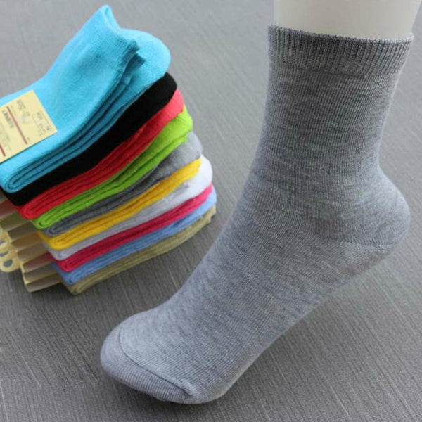 5 pair HQ Candy color Women Ladies Girls Middle Tube Cotton Socks Solid Casual Fashion Simple design warm