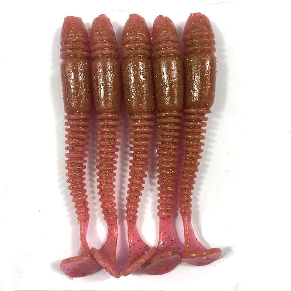 5pcs/lot 83mm 4.5g silicone bait fishing lure iscas artificiais para pesca Swimbait  Worm soft lure fishing accessories WQ147