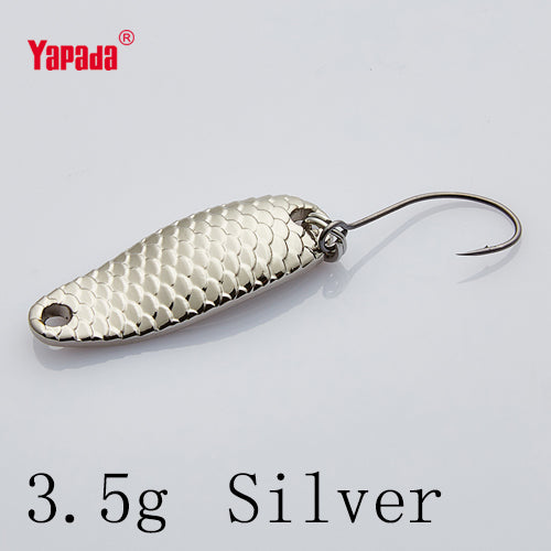 YAPADA Spoon 007 Loong Scale BKK HOOK 3.5g/5g 32-34mm Multicolor 6piece/lot  Metal Spoon Fishing Lures