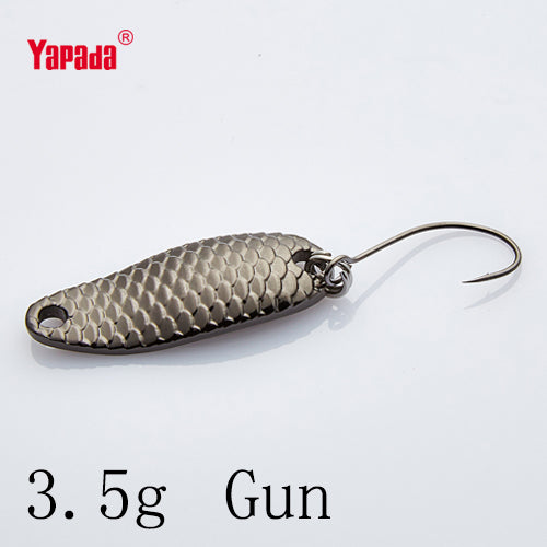 YAPADA Spoon 007 Loong Scale BKK HOOK 3.5g/5g 32-34mm Multicolor 6piece/lot  Metal Spoon Fishing Lures