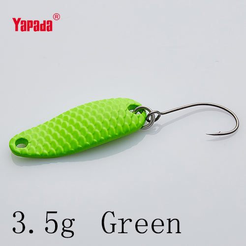 YAPADA Spoon 007 Loong Scale BKK HOOK 3.5g/5g 32-34mm Multicolor 6piece/lot  Metal Spoon Fishing Lures