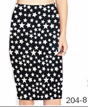 Yomsong New Fashion Wholesale Summer Women's Pencil Skirt  High Waist Floral Printing Midi Skirt  Saia Women  Casual Skirt 204