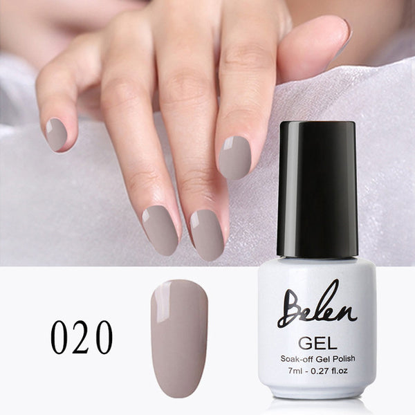 Belen Nail GelPolish Soak Off  Gel Polish Long Lasting UV LED Art Gelpolish Manicure Gray Color Nail Varnishes Nude Lacquer