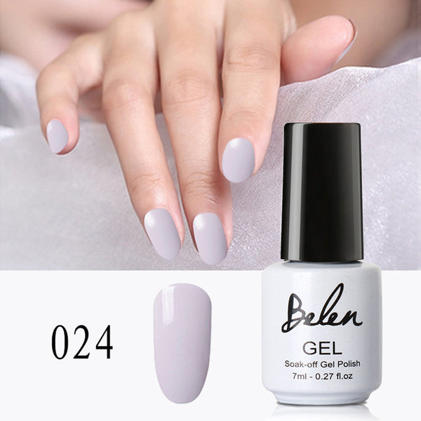 Belen Nail GelPolish Soak Off  Gel Polish Long Lasting UV LED Art Gelpolish Manicure Gray Color Nail Varnishes Nude Lacquer