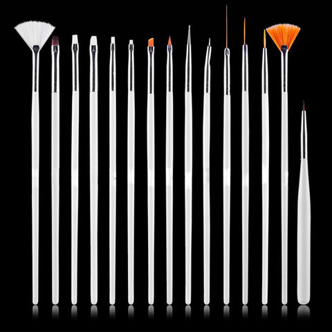 2017 New 4-Color 15pcs Nail Art Decorations Brush Set Tools Nail DIY Painting Pen False Nail Tips UV Nail Gel Polish Sale Gift