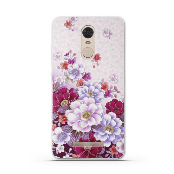 Flower Print Case for Xiaomi Redmi Note 3 Pro prime Soft Silicone Back Cover for Redmi Note 3/ Red Rice Note 3 /Hongmi Note 3