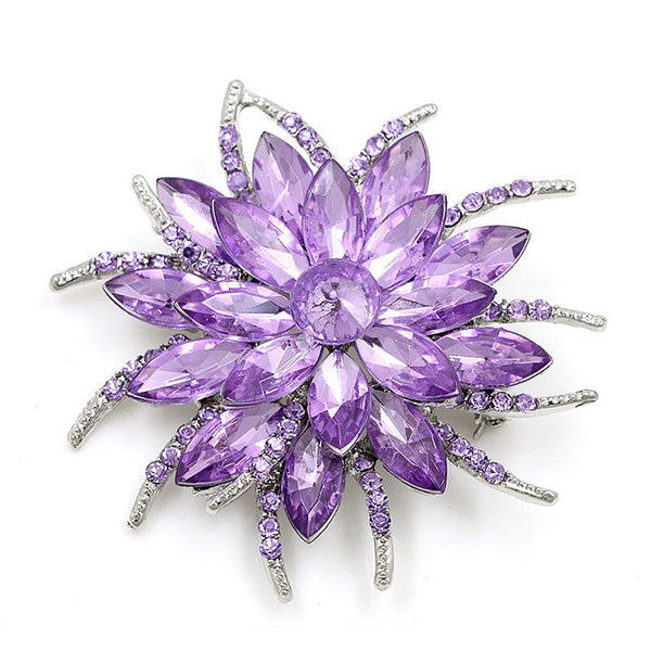 Beautiful Assorted Colors Crystal Daisy Flower Fashion Brooch Pins for Women