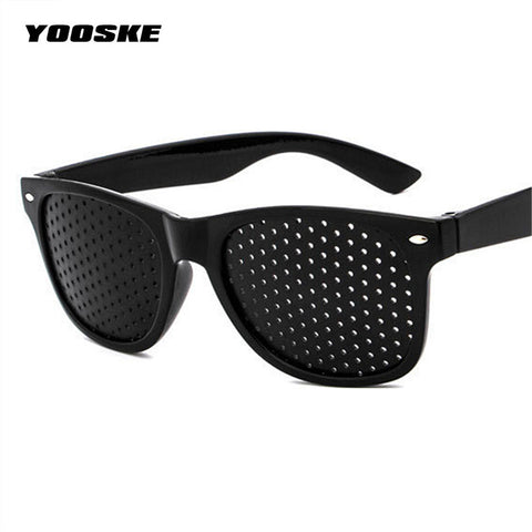 YOOSKE Anti-myopia Pinhole Glasses Pin hole Sunglasses Eye Exercise Eyesight Improve Natural Healing vision Care Eyeglasses