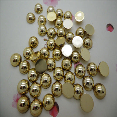 Hot Sale!Free Shipping 100Pcs/lot Size 8mm AB Colors Imitation Pearls Craft Half Round Flatback Beads DIY Decoration