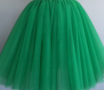 Puffy7 Layers Tulle Skirt Hidden Zipper Quality High Waisted Maxi Skirts Womens Adult TUTU Pleated Bridesmaids Faldas Petticoat