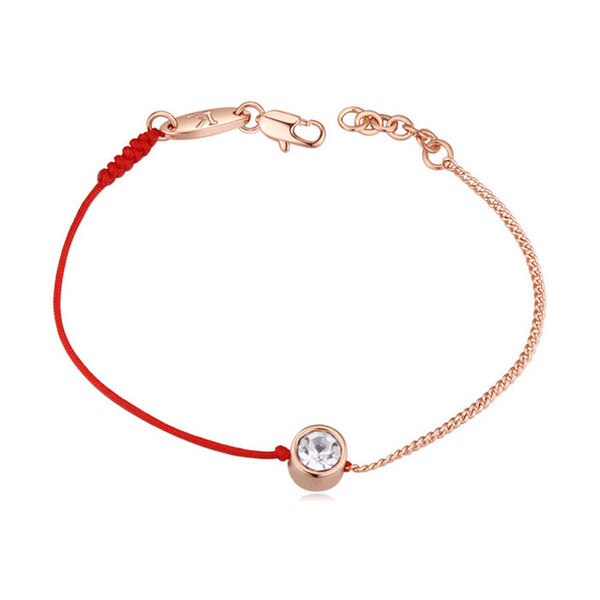 Austrian Crystals jewelry thin red thread string rope Charm Bracelets & bangles for women Fashion  New sale Top Hot summer style