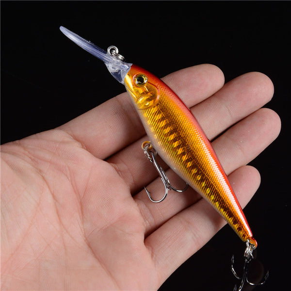 2017 Hot Sale 10 Colors 11cm 10.5g Hard Bait Minnow Fishing lures Bass 4# Hooks Good Quality