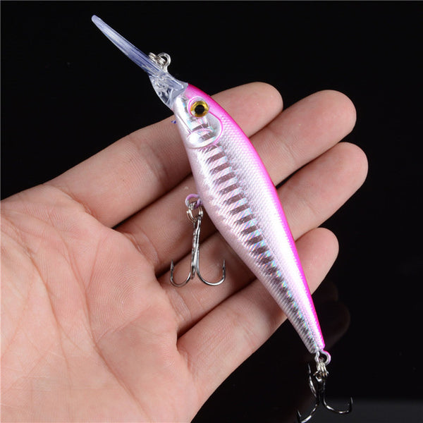 2017 Hot Sale 10 Colors 11cm 10.5g Hard Bait Minnow Fishing lures Bass 4# Hooks Good Quality