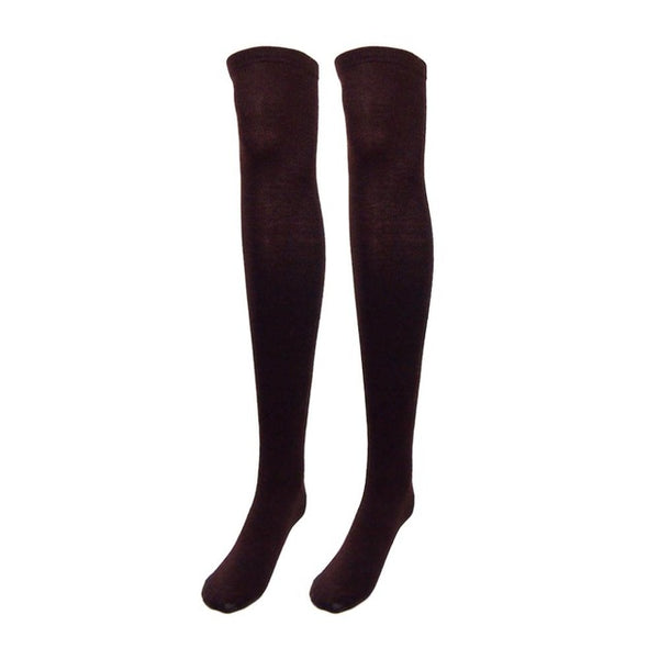 Fashion Design Women  girl Over the Knee Socks Thigh High Thick Socks Stripe Like Stockings Striped solid color 7 Choice