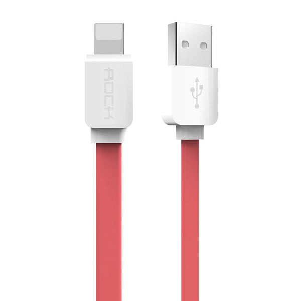 USB Cable for iPhone 7 6 6s SE 5s, ROCK Original Data Sync Flat USB Cable for iPad mini/air/pro for iPhone charger