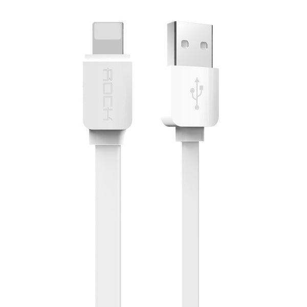 USB Cable for iPhone 7 6 6s SE 5s, ROCK Original Data Sync Flat USB Cable for iPad mini/air/pro for iPhone charger