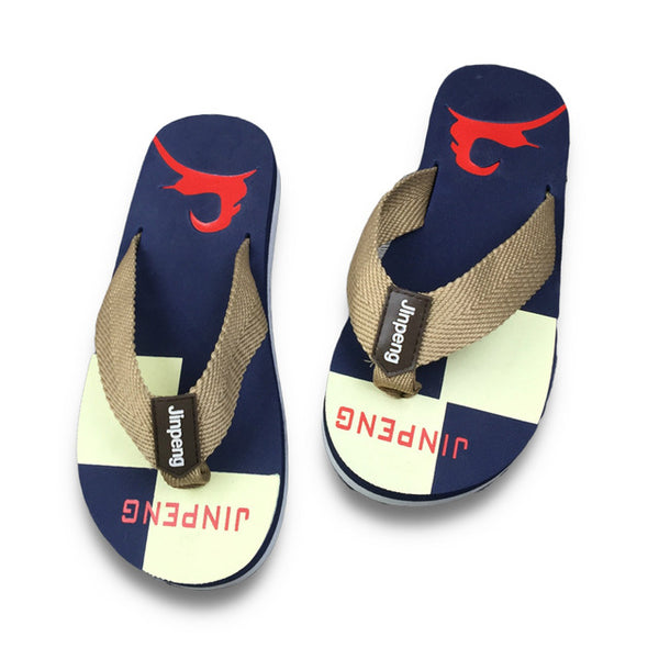 COOLSA New Summer Men Flip Flops Printing Elk Soft Ribbon Protect Foot  Non-slip Slippers Indoor Sandals Casual Mens Beach Shoes
