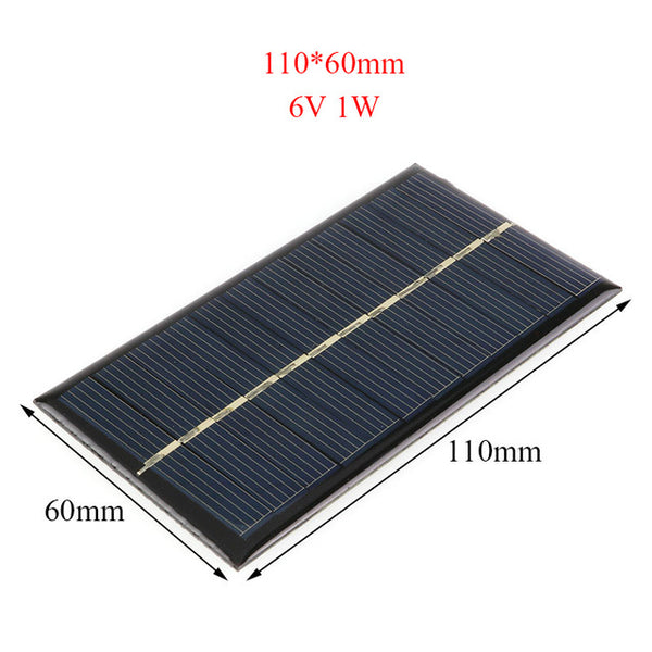 Solar Panel 6V 1W 110*60mm Portable Mini Sunpower DIY Painel For Solar Light Lamp Battery Toys Phone Charger Solar Charger