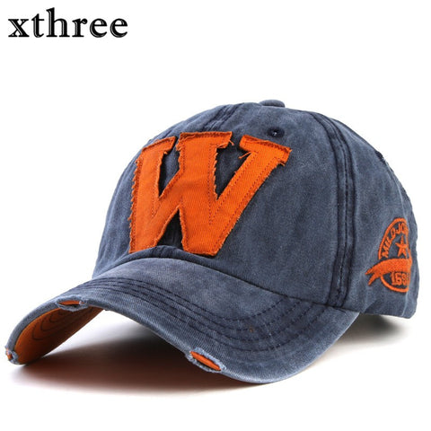 Xthree hot cotton embroidery letter W baseball cap snapback caps fitted bone casquette hat for men custom hats