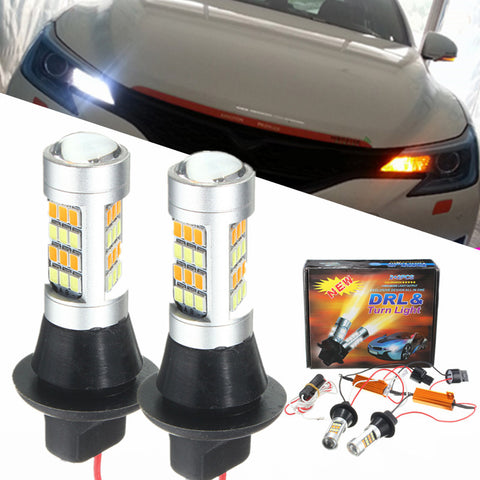 2x High Power 1000LM 7440 2835 20W Canbus Error Free Car Auto Front Side DRL Daytime Running Lights Lamps Bulbs