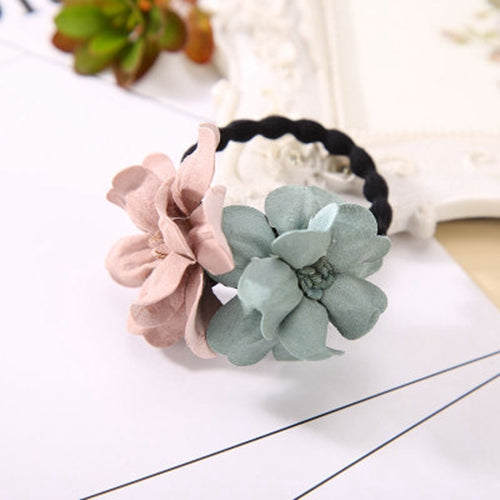 5 piece/lot Elastic Hair Ring Flower Hair Rubber bands Rope Cloth Headbands Ties Hair Accessories for Women & Girls