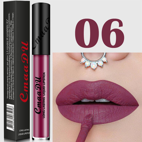 Lip Brand Matte Liquid Lipstick Nude Metallic Matte Lipstick Waterproof Lip Gloss Makeup Lipstick Liquid Matte Cosmetics